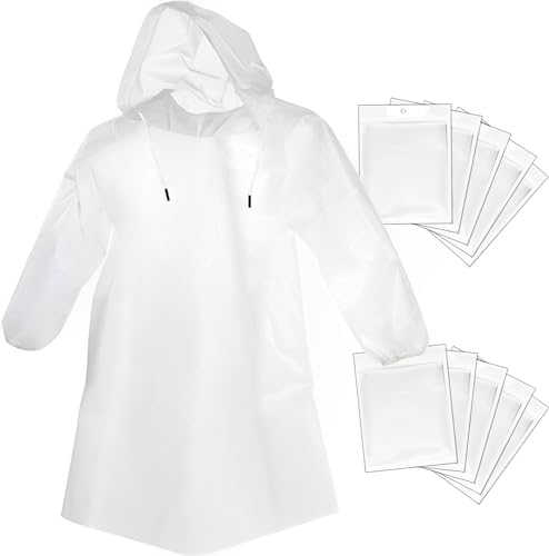 Cosowe Disposable Rain Ponchos for Adults and Women