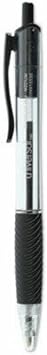 Comfort Grip Ballpoint Pen, Retractable, Medium 1 mm, Black Ink, Clear Barrel, Dozen