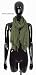 Van Der Rich ® - Schal mit fein gekreppter Oberfläche für Damen und Herren (84-Khaki, One Size)