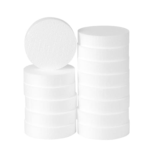 YURN Craft 14-Pack 3 Inch Foam Circles 1 Thick Round Foam Discs for DIY Projects Cakes Decorations Sculpture Modeling Arts and Crafts Supplies. 331 inch
