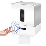 Automatic Toilet Paper Dispenser, Electric Wall Mounted Touchless Toilet Paper Holder for Bathroom, Waterproof Toilet Paper Dispenser with Night Light