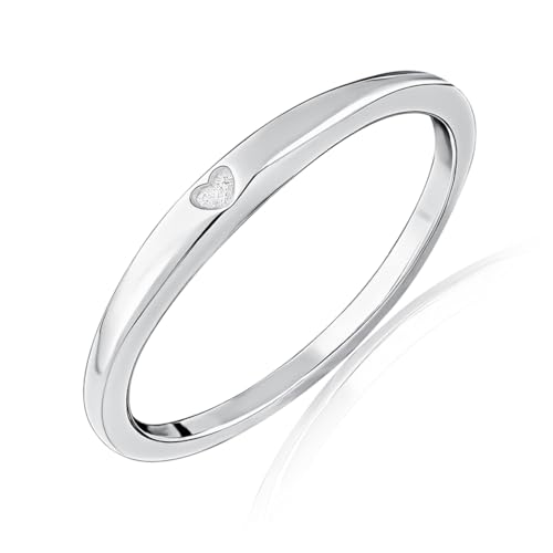 FLORA ANEL DE PRATA FEMININA LISO COM CORAÇÃO VAZADO ANEL MODA (22)