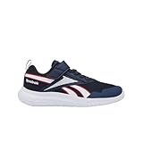 Reebok Zapatillas Unisex para niños Rush Runner 5 con Cordones elásticos y Correa Superior, Vectornavy White Vectorred, 33 EU
