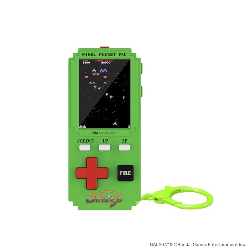 Image of My Arcade Galaga Pixel Pocket Pro: Galaga Video Game, Retro Gaming, Portable Keychain Arcade, Classic Arcades