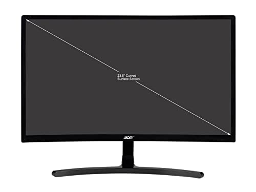 Image of Acer Gaming Monitor 23.6 inch Curved ED242QR Abidpx 1920 x 1080 144Hz Refresh Rate AMD FREESYNC Technology (Display Port, HDMI & DVI Ports),Black