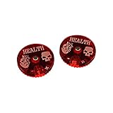 LITKO Cthulhu Dials | Compatible with Eldritch Horror Board Game | Arkham | 2 Pack | Numbered 1-15 | (Red - Wound Dials)