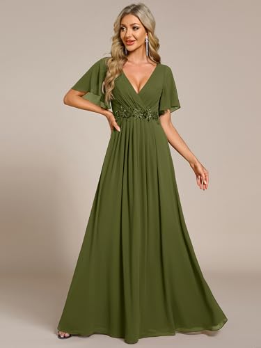 Image of Ever-Pretty Womens V Neck Applique Mother of the Bride Dresses Formal Dress