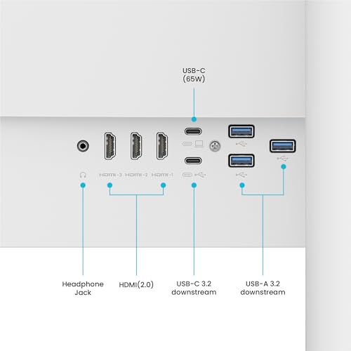 Image of BenQ EW3290U 32 inch 4K 3840x2160 with 98% P3 Color Coverage, Exclusive AI Contrast, Built-in 2.1 Channel Speakers with woofer, 1 USB Type-C, 3 HDMI Ports, Ergonomic Design, and Eye-Care Technology