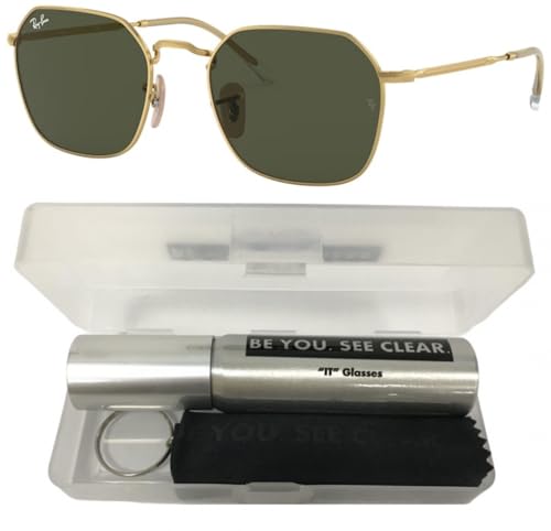 Ray-Ban RB3694 Sunglasses Bundle: RB 3694 001/31 Jim Arista Green and Eyewear Cleaning Kit2