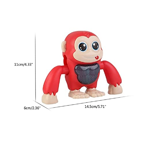 Image of VGRASSP Dancing Monkey Toy for Kids - Hand Tumbling Monkey Toy with Music and Light Effects (Red)