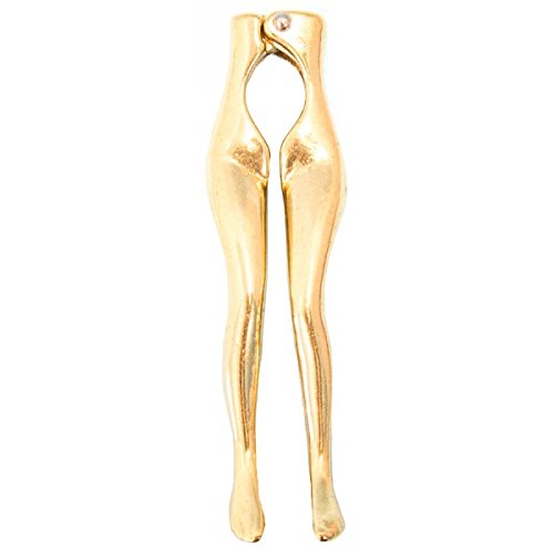 arterameferro Schiaccianoci Rompinoci in Ottone Lucido Gambe di Donna