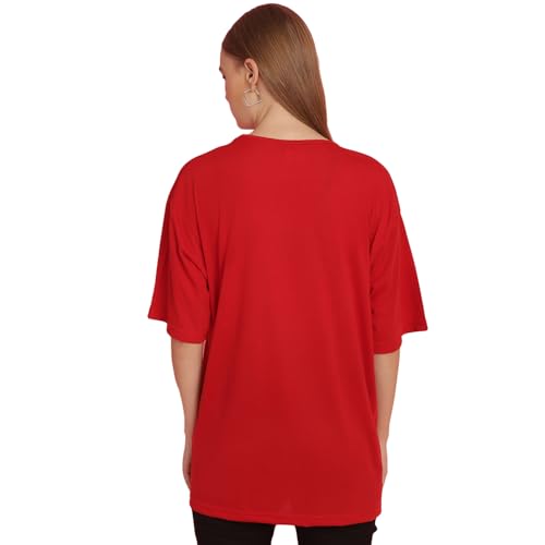 Image of Mack Jonney Printed Round Neck Cotton Regular Fit Oversize Half Sleeves Tshirt for Women(Pack of 3)-MACK631093