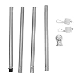 Tofficu Mástil Bandera Acero Inoxidable Resistente Antióxido para Exteriores Jardín Balcón Soporte Pared