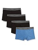 ATHENA Herren Promo Basic Coton Boxershorts, Mehrfarbig (Noir/Noir/Noir/Noir/Bleu/Noir/Bleu Chiné/Noir 9050), X-Large (Herstellergröße: 5) (8er Pack)