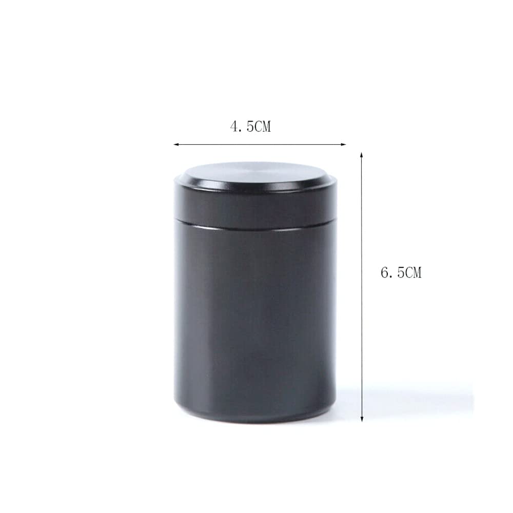 70ML Airtight Aluminum Stash Jar Herb Storage Container Tobacco Stash Box Pill Box,black