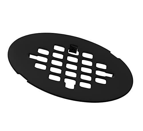 4 1/4” Snap-In Shower Drain Grate - Matte Black - Replacement Cover - Vhi - Handyman Designed & Tested In America - Will Never Bend Or Break #TOP4