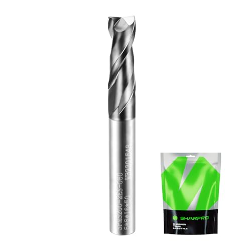 Image of 6MM End Mills 6MM Shank, 2 Flute Carbide Square Endmill with AlCrN Coated, Upcut Spiral CNC Router Bits for Alloy Steel, Metal and Stainless Steel