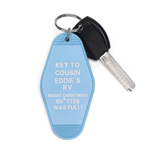 ASVP Shop Cousin Eddie's RV Keychain - 'Merry Christmas! Sh*tter was Full!' With Key