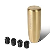 NRG Innovations NRG-SK-450CG Shift Knob Tapered Cylinder Style Lever Stick Shifter Handle Billet Metal Anodized for M10 X 1.25, M10 X 1.5, M12 X 1.25, M12 X 1.5 Thread Pattern Shifter, Chrome Gold