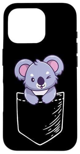 Cute Funny Kids Mens Womens Girls Pocket Koala Lover �X�}�z�P�[�X iPhone 16 Pro �p