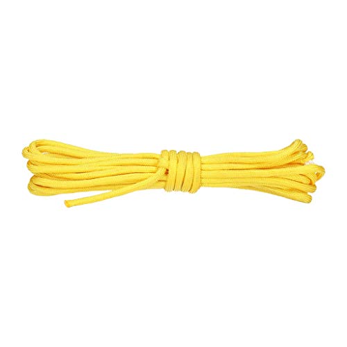 GEORGES Linka Paracord 550, na kemping i do aktywności na świeżym powietrzu, liny napinające, sznurowadła z 7 linkami rdzeniowymi o długości (żółta, 10)