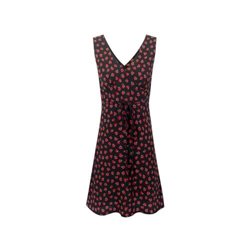 Robe sans manches robe courte été imprimée douce style américain AS2
