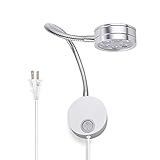 Lysed Reading Lights for Books in Bed, Wall Mount Light Minimalist LED Bedside Reading Lamp,Gooseneck Headboard Lights,Bookshelf Display Lights (3W, Natural Light)