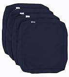 CozyLounge Midnight Dark Navy Outdoor Water Repellent Patio Chair Cushion Seat Pillow Covers (24"x24
