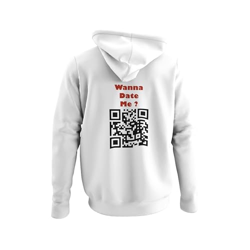 Personalized QR code Wanna Date Me Unisex Hoodie/Viral Instagram Hoodie/Scan Me Social Media Hoodie