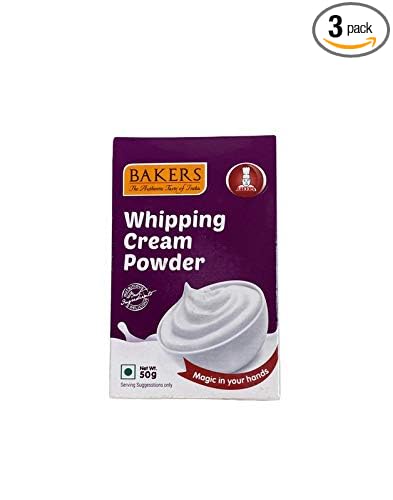 Bakers Whipping Cream Powder 50 Grams (Pack of 3)