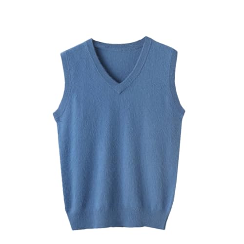 Men's Sweaters Vest Sleeveless V-Neck Casual Young Style Pullover Solid Knitted Waistcoat Tops