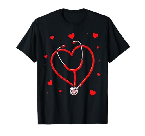 Heart Stethoscope Design – Nurse Valentine’s Day Camiseta