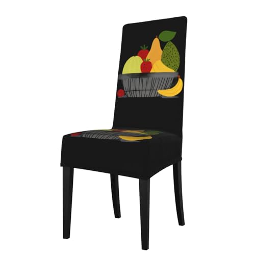 Housse de Chaise de Salle à Manger Amovible YYHWHJDE Thanksgiving Fruit Basket Imprimé Doux Confortable pour Maison, Hôtel, Banquet de Mariage, Banquet, Conférence, Cérémonie Décorations