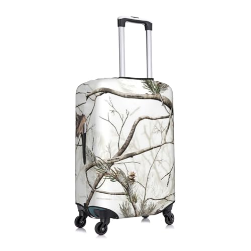 White Trees Camo Print Suitcase Cover Luggage Protector Washable Elastic Fashionable Travel Gear Cover3