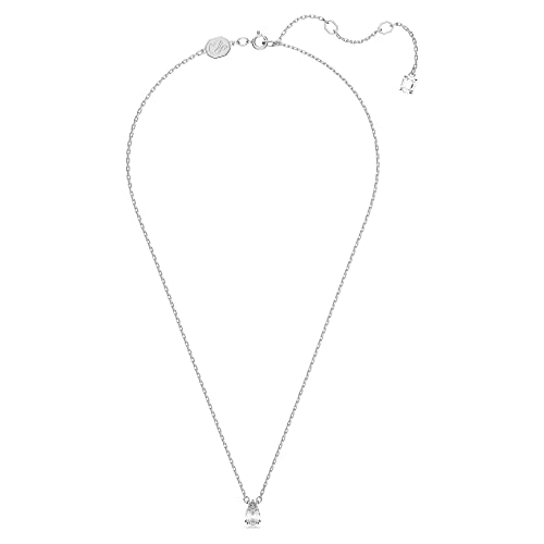 Swarovski Pendente Millenia, Taglio Pear, Bianco, Placcato Rodio - 2