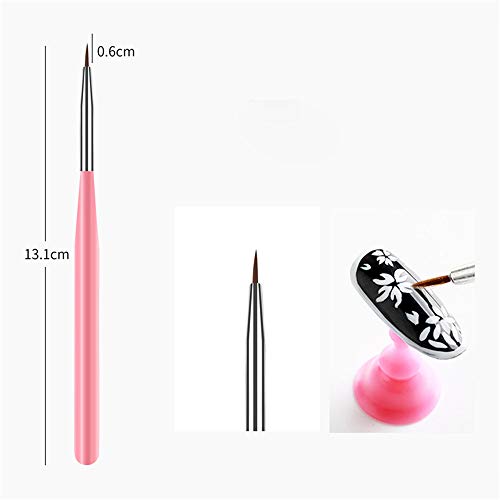 yeacher 15 pçs kit de pincel de unhas dicas de arte de unhas pincel de construção de unhas de gel UV