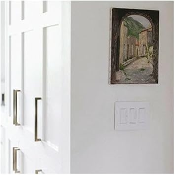 Screwless Wall Plate Plastic Sub Plate Three-Gang in White