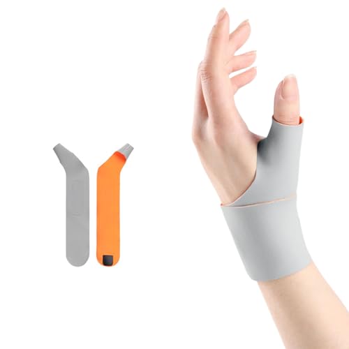 FUYUERO 手首 サポーター 薄手【軽加圧】 腱鞘固定 ,保護親指, 調整可能, 親指付け根サポーター 筋トレ 保護 怪我防止 超薄型 軽量 吸汗速乾 スポーツ 家事 育児 パソコン/スマホ操作 男女兼用 グレー 左手用