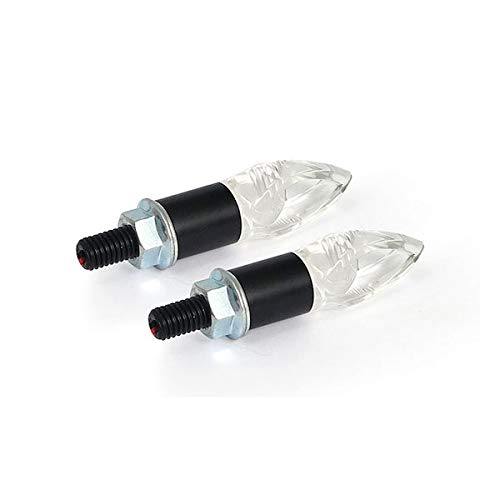 Intermitentes LED delanteros/traseros Crystal negros homologados universales para moto compatible con Harley y Custom