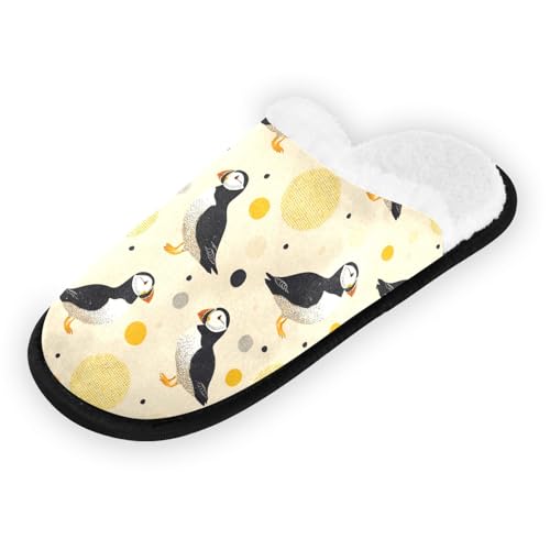 Puffins Yellow Cartoon Slippers For Women Men Soft Memory Foam Non-Slip Animal Winter Indoor House Shoes Travel Slipper2