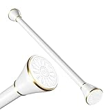 つっぱり棒強い 突っ張り式カーテンレールポール ツッパリ棒 幅:90~160cm 直径2.5cm 耐荷重約15~35kg 强力突っ張り棒 落ちない 取り付け簡単 (ホワイト, 90-160cm)