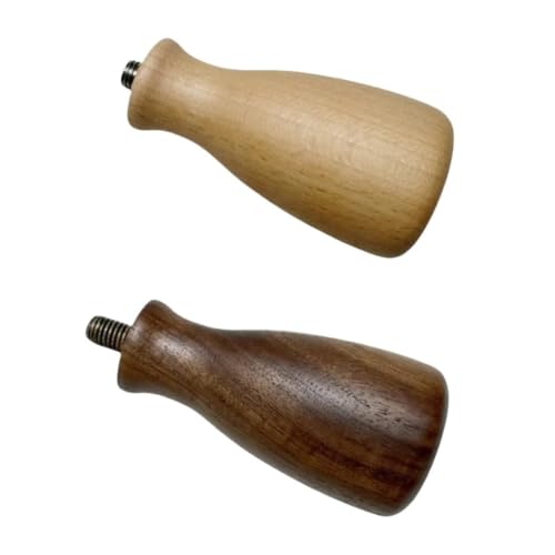M10 Espresso Machine Wood Portafilter Handle - Short Size Replacement Accessory for Café Tools