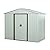 SKYXIU Outdoor Storage Shed Waterproof,Metal Garden Shed for Bike,Trash Can, Machine,Galvanized Steel Outdoor Storage Cabinet,Outdoor Metal Shed for Backyard, Patio(8ft x 4ft)