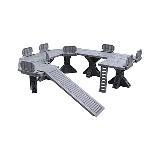 EnderToys Mid-Level Industrial Skirmish Field, Geländelandschaft für Necromunda, Kill Team, kompatibel mit Sektormechanikus, 3D gedruckt und lackierbar Cover