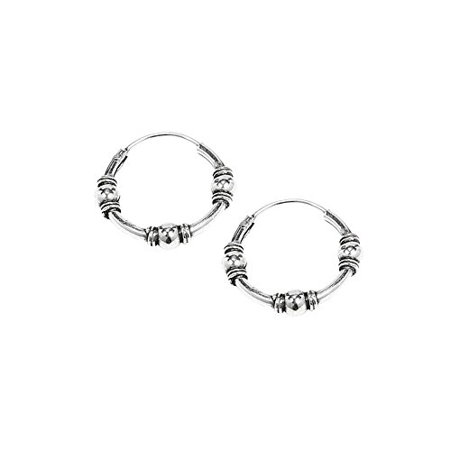 Preisvergleich Produktbild NKlaus PAAR 925 STERLING SILBER Keltische Celtic Gothic Creolen 15mm 7230