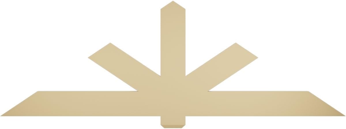 84"W x 28"H x 2"D x 6"F, 8/12 Pitch, Kennewick Signature Urethane Gable Bracket, Primed Tan
