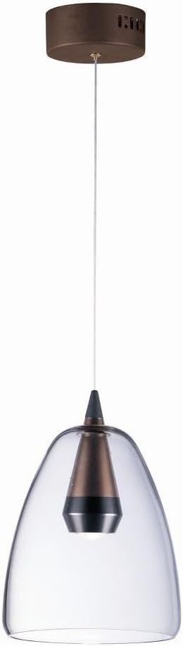 ET2 Sven-5W 1 LED Pendant-8 Inches Wide by 11.25 inches high-Black/Coffee Finish