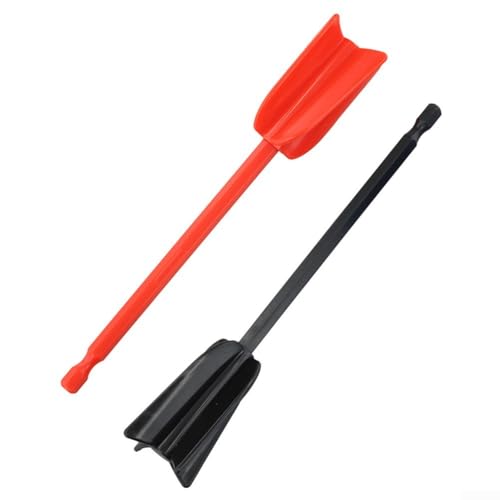 2 x Epoxid-Mischer-Bohrer-Aufsatz mit vier Klingen-Rührer-Design für schnelles Mischen und reduzierte Blasenbildung, geeignet für verschiedene Harz- und Farbanwendungen