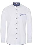 Knöpfe in Hirschhornoptik Spieth & Wensky - Slim fit - Herren Trachten Hemd mit Stehkragen, Nori (340432-1374)