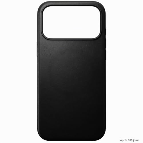 Coque iPhone 17 Pro Max Nomad cuir Horween noir protection antichoc et charge sans fil - 3